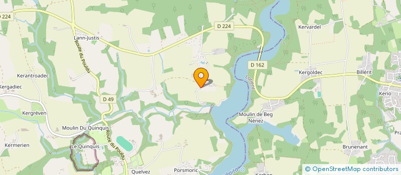 localisation de l'entreprise LJR  CLOHARS-CARNOET