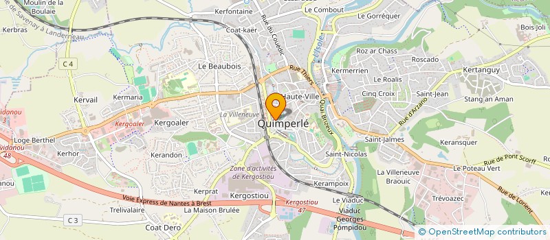 localisation de l'entreprise LJS à QUIMPERLE