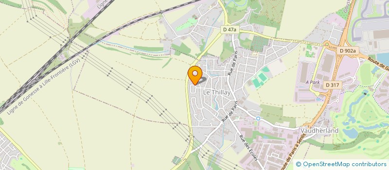 localisation de l'entreprise LK AGENCE  LE THILLAY