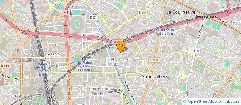 localisation de l'entreprise LK CONSULTING  AUBERVILLIERS