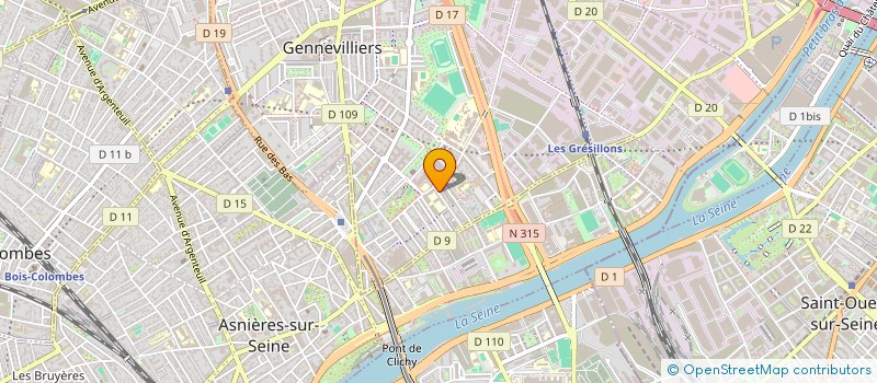 localisation de l'entreprise LK COUVERTURE  GENNEVILLIERS