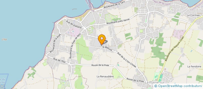 localisation de l'entreprise LK IMMO à LA PLAINE-SUR-MER