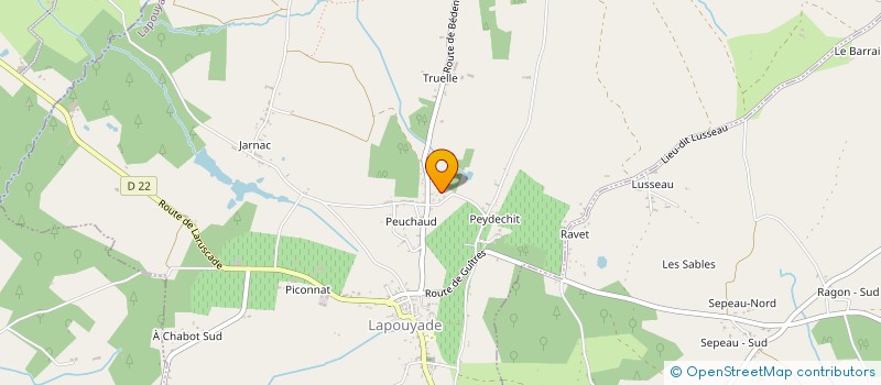 localisation de l'entreprise LK IMMO  LAPOUYADE