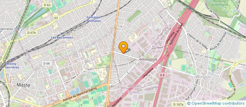 localisation de l'entreprise LKJ à ANTONY