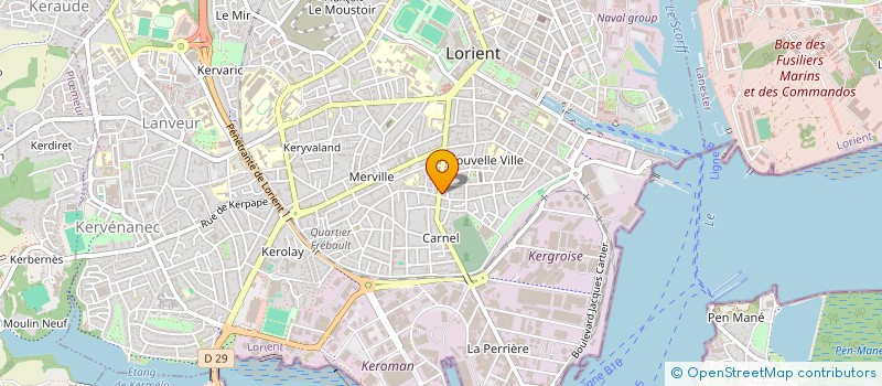 localisation de l'entreprise LKS - LORIENT KINE SPORT  LORIENT