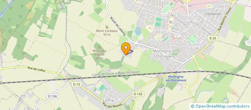 localisation de l'entreprise LL CONSULTING à MONTIGNY-EN-OSTREVENT