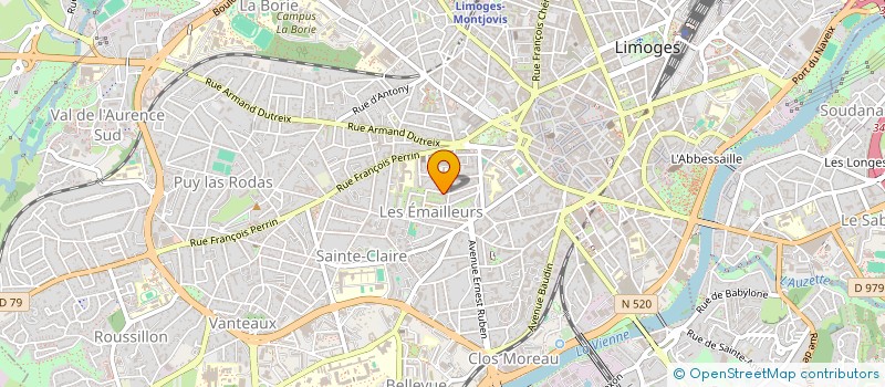 localisation de l'entreprise LLC KINE à LIMOGES