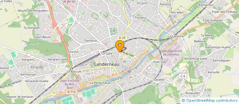 localisation de l'entreprise LLD  LANDERNEAU
