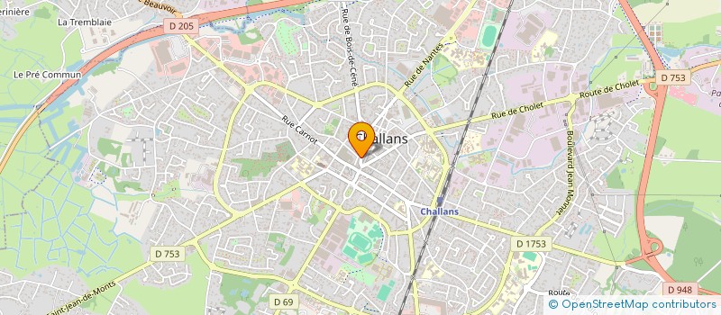 localisation de l'entreprise LLH  CHALLANS