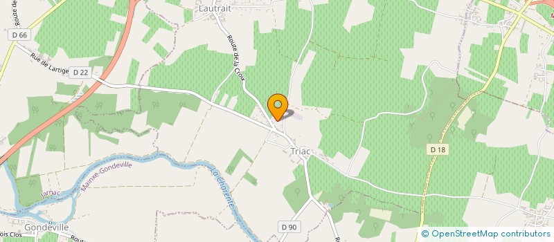 localisation de l'entreprise LLK WEB à TRIAC-LAUTRAIT