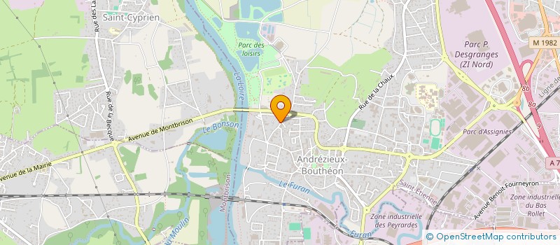 localisation de l'entreprise LLN  ANDREZIEUX-BOUTHEON