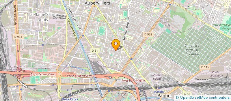 localisation de l'entreprise LM à AUBERVILLIERS