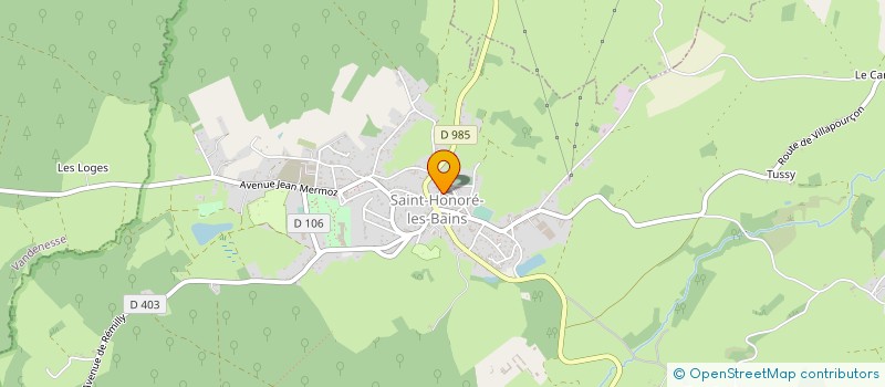 localisation de l'entreprise LM ASSAINISSEMENT à SAINT-HONORE-LES-BAINS