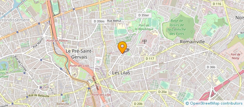 localisation de l'entreprise LM ASSURANCES à LES LILAS