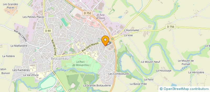 localisation de l'entreprise LM AUTO à BEAUPREAU-EN-MAUGES
