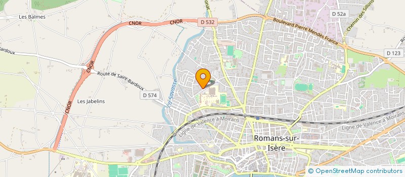 localisation de l'entreprise LM BATIMENT à ROMANS-SUR-ISERE
