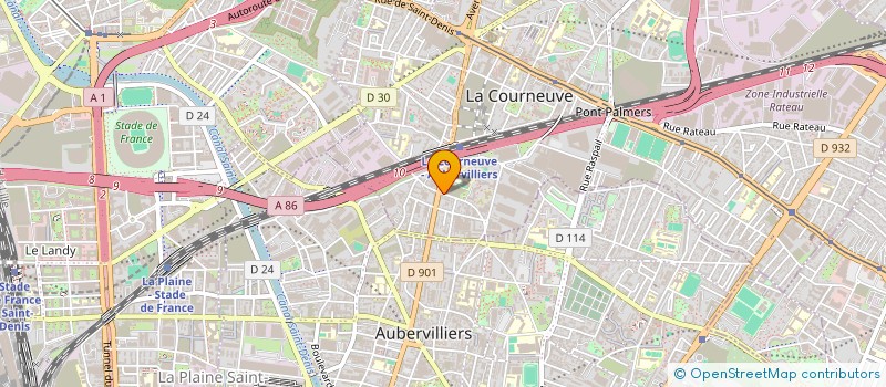 localisation de l'entreprise LM BATIMENT à LA COURNEUVE