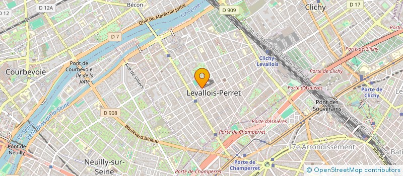 localisation de l'entreprise LM BODY à LEVALLOIS-PERRET