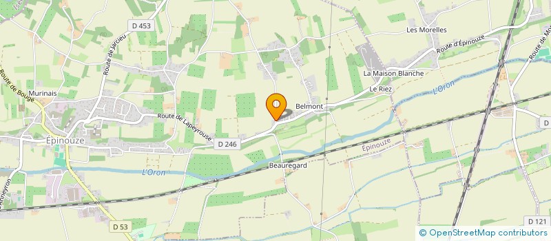 localisation de l'entreprise LM BTP à EPINOUZE