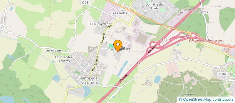localisation de l'entreprise LM CARRELAGE à SAINT-LEGER-DE-LINIERES