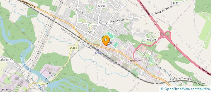 localisation de l'entreprise LM CARROSSERIE  ARTIX