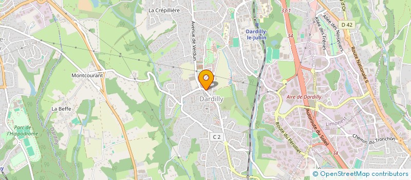 localisation de l'entreprise LM & CO  DARDILLY