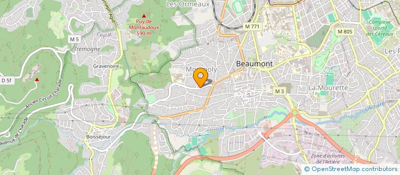 localisation de l'entreprise LM COURTAGE 63 à BEAUMONT