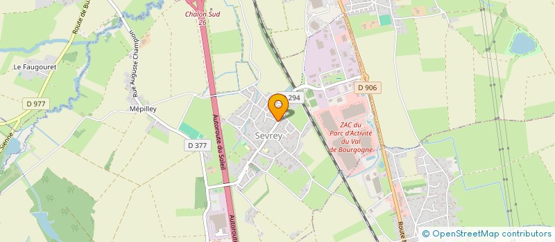 localisation de l'entreprise LM COUTURE à SEVREY