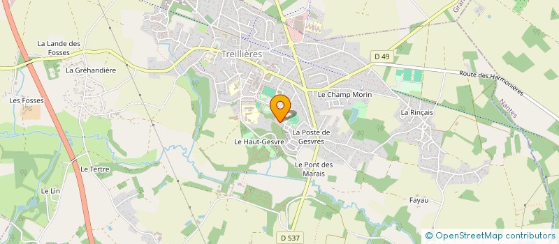localisation de l'entreprise LM CUISINE & AMENAGEMENT  TREILLIERES