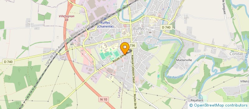 localisation de l'entreprise LM CUISINES à RUFFEC