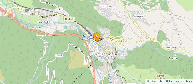 localisation de l'entreprise LM DANSE ET FITNESS à AX-LES-THERMES