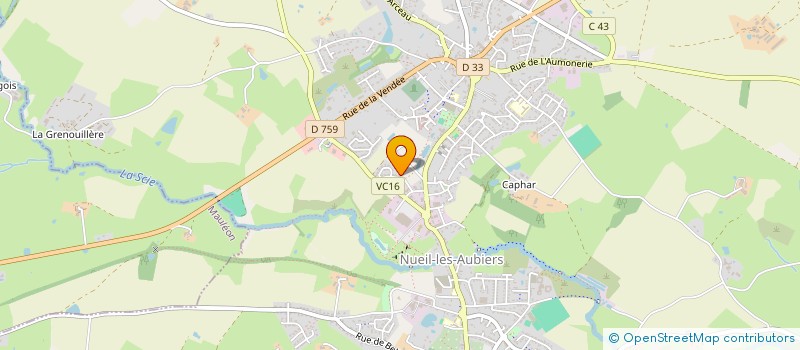 localisation de l'entreprise LM ESTHETIQUE à NUEIL-LES-AUBIERS