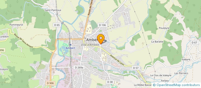 localisation de l'entreprise LM FACADES  AMBERT