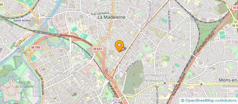 localisation de l'entreprise LM FINANCE à LA MADELEINE
