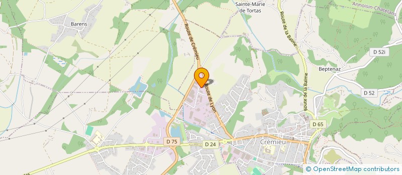 localisation de l'entreprise LM FINANCE  CREMIEU