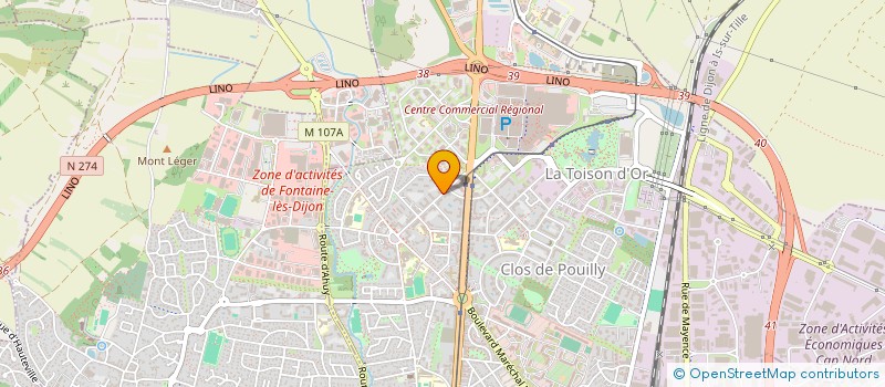 localisation de l'entreprise LM GESTINVEST à DIJON