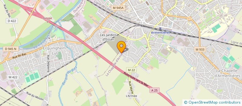 localisation de l'entreprise LM HABITATS  LA CHAPELLE-D'ARMENTIERES