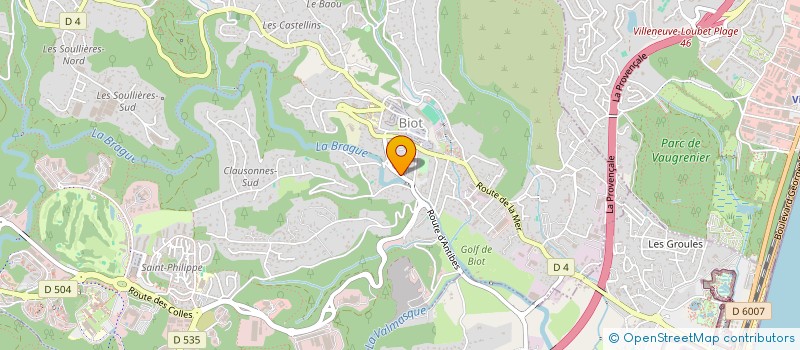 localisation de l'entreprise LM HOLDING  BIOT