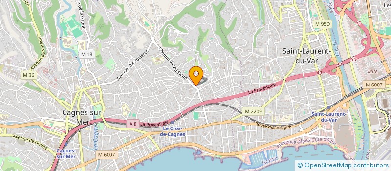 localisation de l'entreprise LM HOLDING  CAGNES-SUR-MER