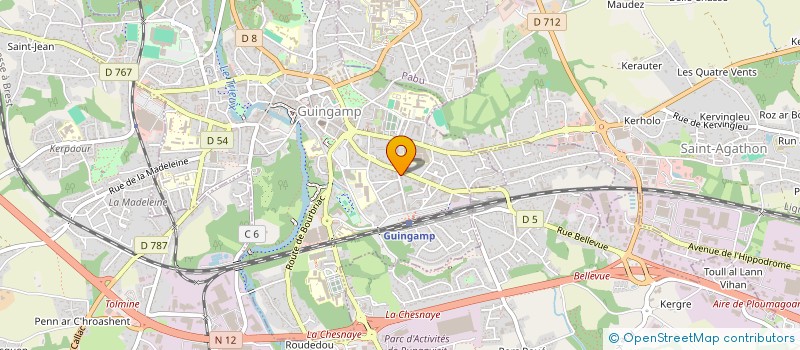 localisation de l'entreprise LM IMMOBILIER  GUINGAMP