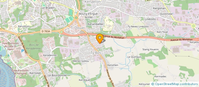 localisation de l'entreprise LM INVEST  QUIMPER