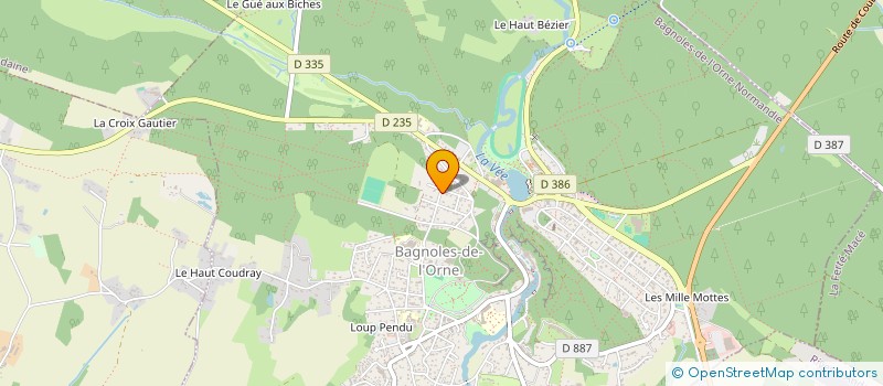 localisation de l'entreprise LM INVESTISSEMENT à BAGNOLES DE L'ORNE NORMANDIE