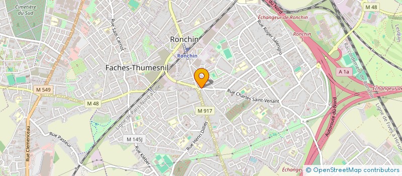 localisation de l'entreprise LM LAVERIE  RONCHIN