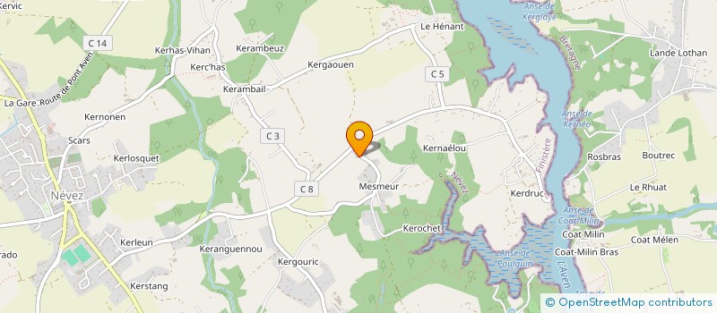 localisation de l'entreprise LM MACONNERIE  NEVEZ