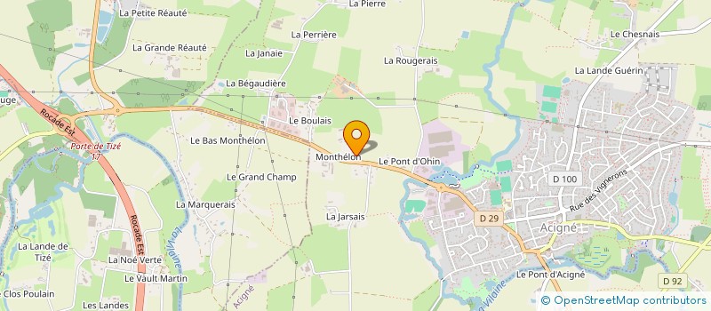 localisation de l'entreprise LM MARTIN  ACIGNE