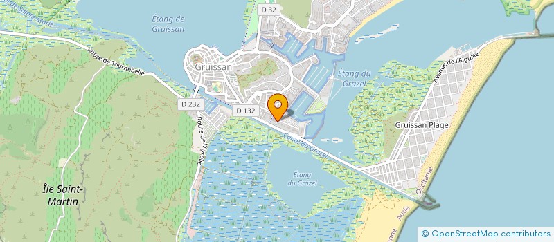 localisation de l'entreprise LM NAUTIQUE ACCASTILLAGE à GRUISSAN