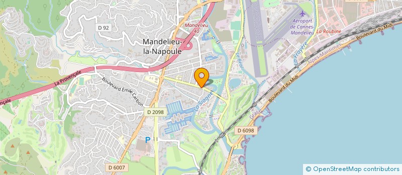 localisation de l'entreprise LM PEINTURE à MANDELIEU-LA-NAPOULE