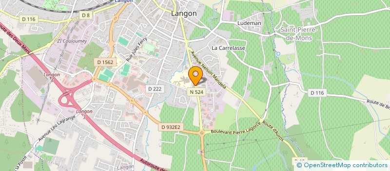 localisation de l'entreprise LM PIZZAS à LANGON
