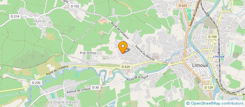 localisation de l'entreprise LM PLOMBERIE à LIMOUX