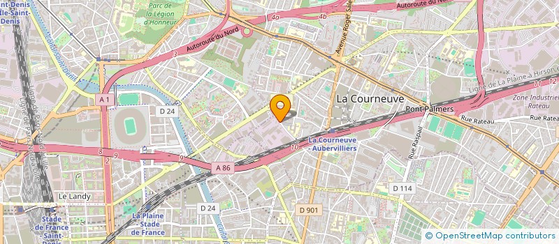 localisation de l'entreprise LM PRO à LA COURNEUVE